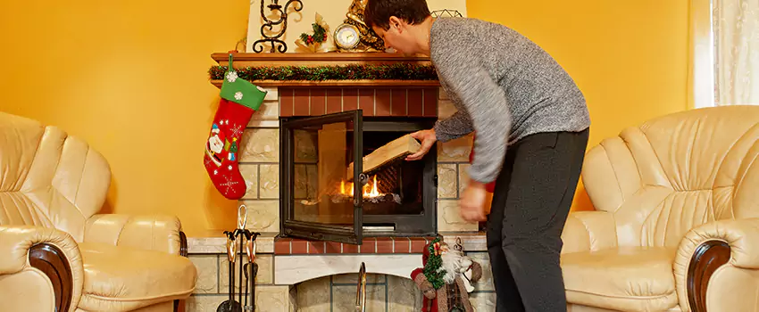 Rusted Metal Fireplace Restoration in Troy, Ohio